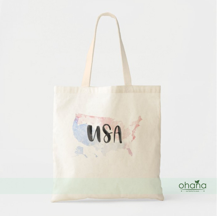 Tote Bag USA Flag